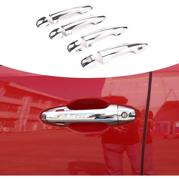 TINKI Car Outer Door Handle Decoration Cover Trim Compatible with Toyota Tacoma 2015-2022 ABS Door Handle Protection Molding Strip Exterior Accessories