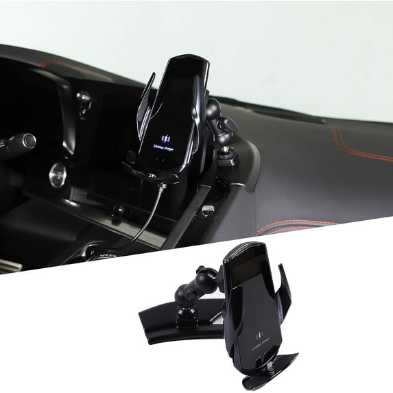 TINKI Car Phone Mount Fit for Chevrolet Corvette C8 2020-2023, Cell Phone Holder for Center Console Air Conditioner Side Panel, Handsfree Air Vent Phone Stand