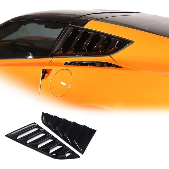 TINKI Car Rear Side Window Louvers Compatible with Chevrolet Corvette C7 2014-2019 Triangular Window Glass Blinds