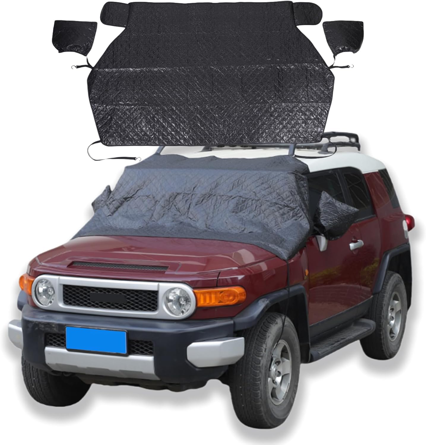 Toyota Snow Protector Windshield Snow & Sun Cover For Toyota FJ Cruiser 2007-2021 - All-Weather Protector, Tool-Free Fit Ice Prevention Cover
