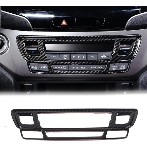 TINKI Center Console Air Conditioning Mode Button Frame Trim for Honda Pilot 2016-2022/ Honda Ridgeline 2017-2023/ Honda Passport 2019-2023 Interior Accessories ABS Material