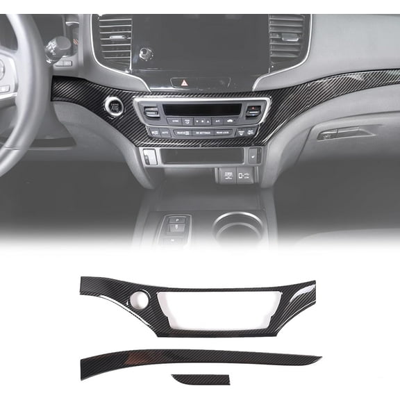 TINKI Center Console Dashboard Panel Strip Trim for Honda Pilot 2016-2022 Interior Decorative Cover Protector Accessories , ABS