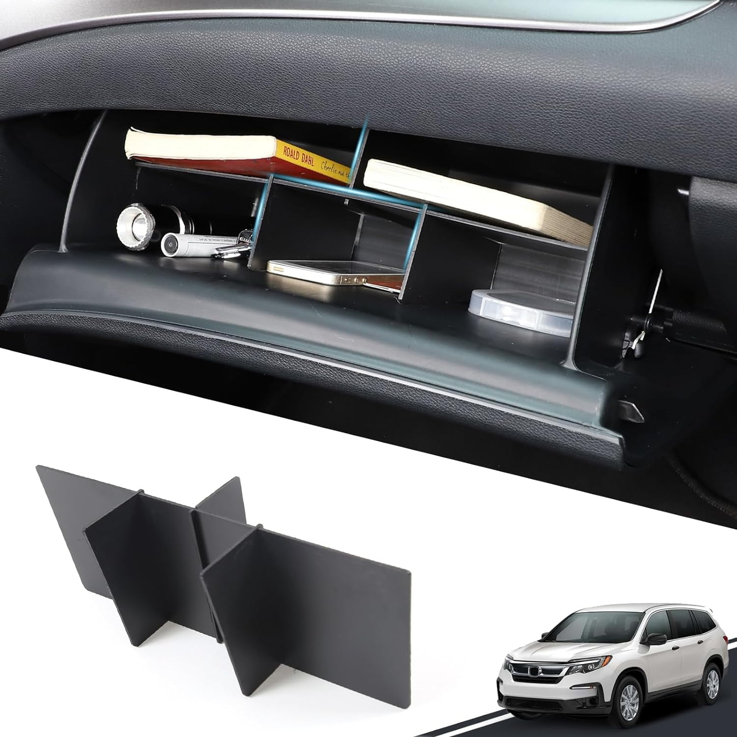 Tinki Center Console Organizer For Honda Pilot 2016 2022 Ridgeline