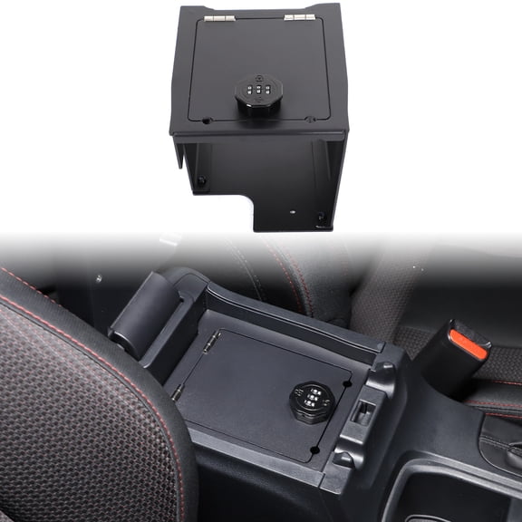 TINKI Center Console Safe Box Compatible with Subaru WRX / Levorg 2022+, Armrest Lock Storage Box, Aluminum Black 1 Piece (Manual Version)