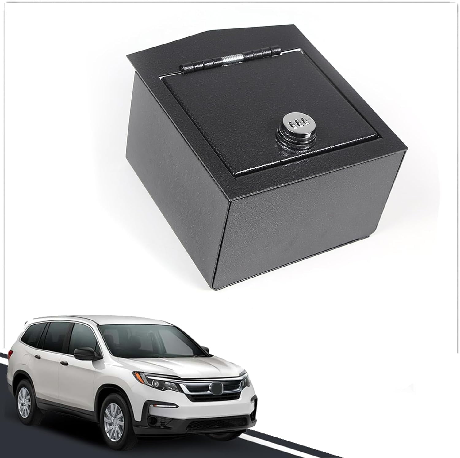 TINKI Center Console Safe Lockbox Compatible with Honda Pilot 2016 2017