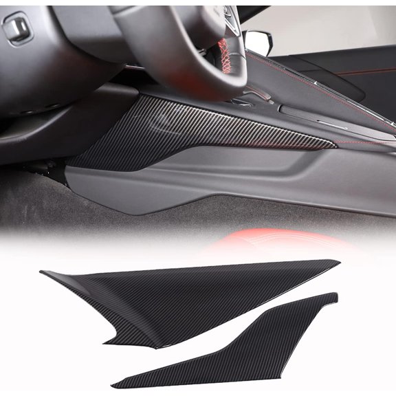 TINKI Center Console Side Panel Trim Cover Compatible with Chevrolet Corvette C8 2020-2023, ABS Driver Side Panel Trim