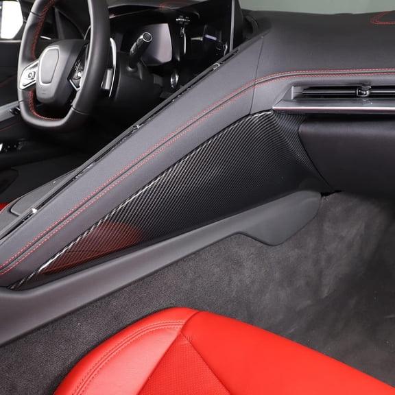 TINKI Center Console Side Panel Trim Cover Compatible with Chevrolet Corvette C8 2020-2023, ABS Driver Side Panel Trim