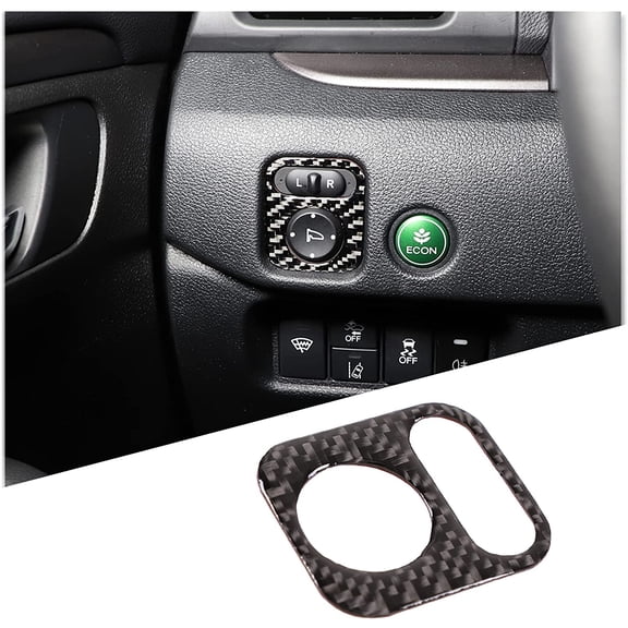 TINKI Compatible for Honda Pilot 2016-2022 Interior Accessories Carbon Fiber Center Consoles Cover Decals Protector Sticker, Soft Carbon Fiber, Black