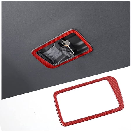 TINKI Compatible for Honda Pilot 2016-2022 Interior Accessories Carbon Fiber Center Consoles Cover Decals Protector Sticker, Soft Carbon Fiber, Red