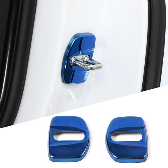 TINKI Door Lock Cover Compatible with Chevrolet Corvette C8 2020-2023, Stainless Steel Car Side Door Lock Cover Buckle Protection Decoration Trim, 2PCS (Black)