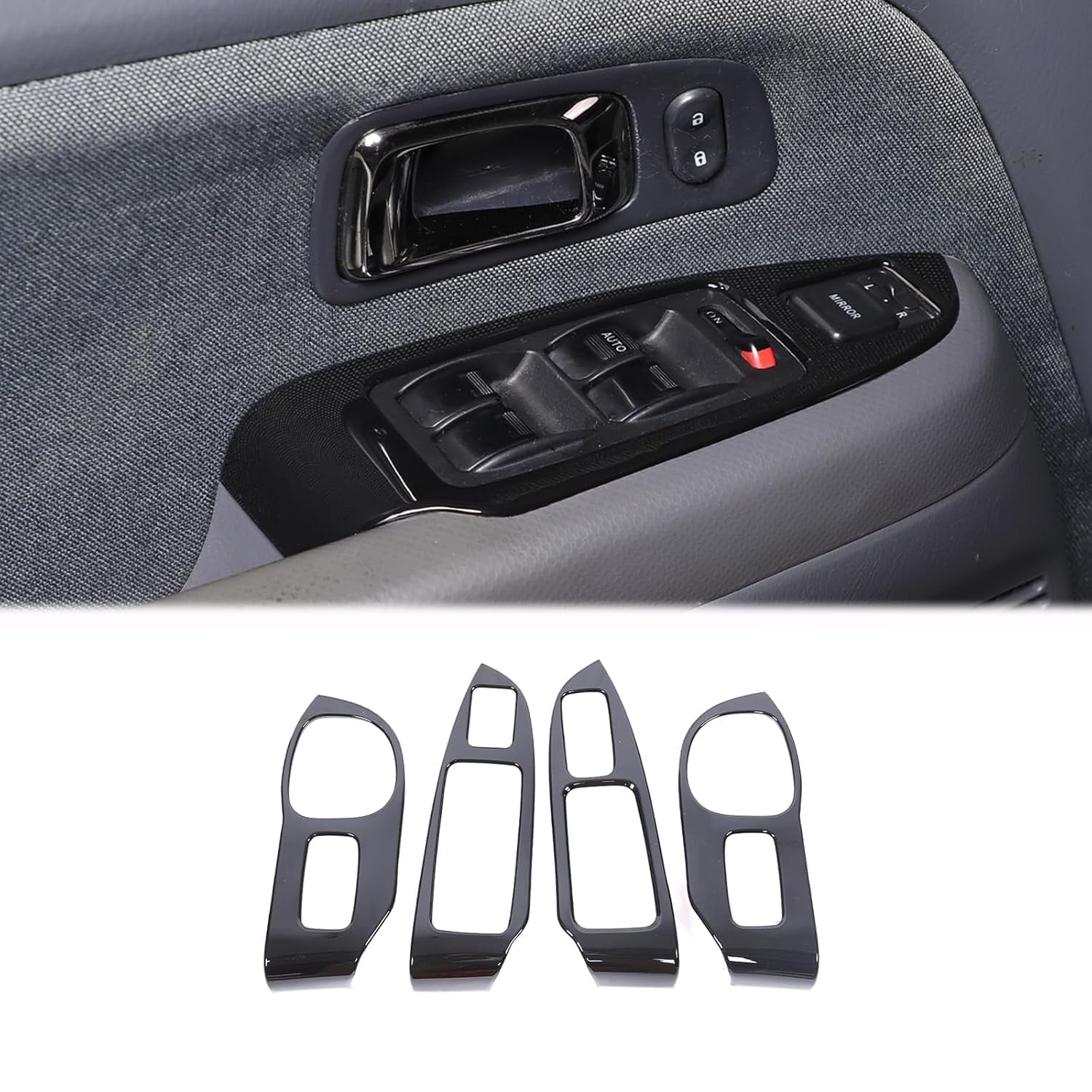 TINKI Door Window Lift Switch Button Panel Cover Trim Compatible with ...