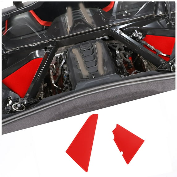 TINKI Engine Bay Panel Cover Compatible with Chevrolet Corvette C8 2020-2023, Auto Engine Protector Splash Shield, Engine Compartment Left Right Engine Case Guard