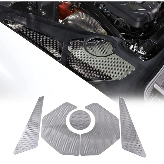 TINKI Engine Bay Side Panel Cover Trim Compatible with Chevrolet Corvette C8 2020-2023, Rear Engine Covers, Engine Compartment Side Panel Decoration Accessories