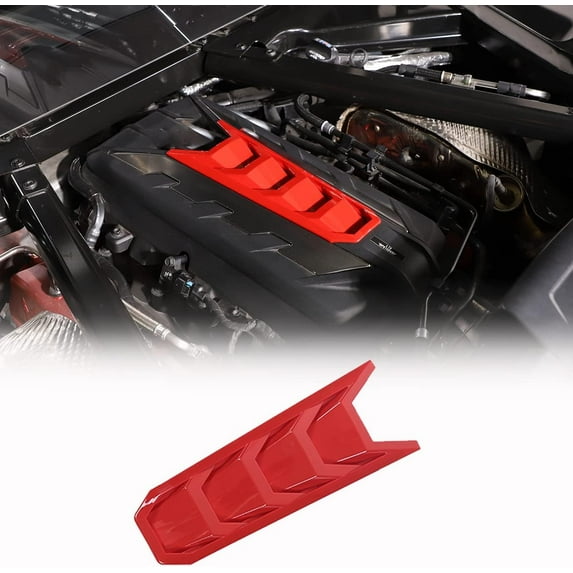 TINKI Engine Shroud Cover Panel Trims Cover Compatible with Chevrolet Corvette C8 2020-2023, ABS Engine Compartment Panel Protection Decoration Trim Accessories
