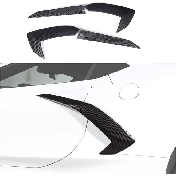 TINKI Exterior Body Side Air Outlet Cover Trim Compatible with Chevrolet Corvette C8 2020-2023, Side Fender Vent Door Trim Cover, ABS Side Body Vent Trim