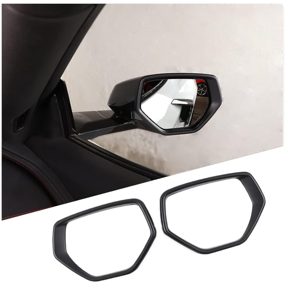 TINKI Exterior Rearview Mirror Frame Compatible with Chevrolet Corvette C8 Stingray 2020-2023, ABS Side Exterior Rear View Mirror Protective Trim Frame Cover