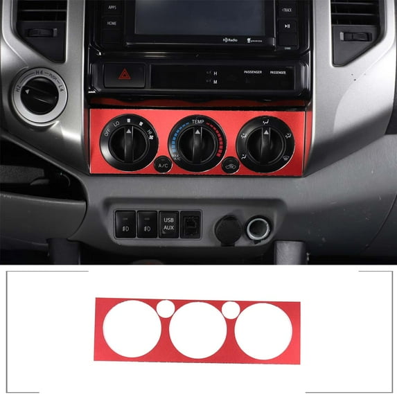 TINKI Fit For Toyota Tacoma 2011 2012 2013 2014 Aluminum Alloy Red Air Conditioning Adjustable Trim Sequins