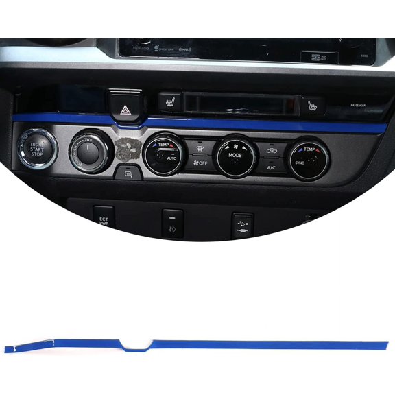 TINKI Fit for Tacoma 2015 2016 2017 2018 2019 2020 2021 2022 Car ABS A/C Central Control Decorative Strip Under Dual Flash Switch 1 Piece Set