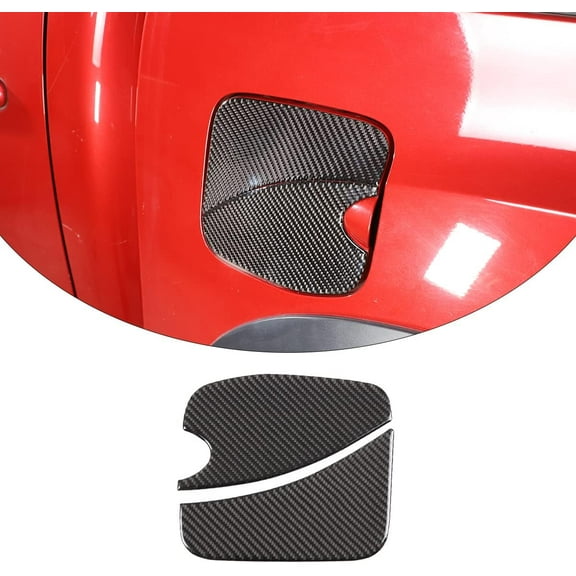TINKI Fit for Toyota Tacoma 2015 2016 2017 2018 2019 2020 2021 2022 2023 3D Sticker Soft Carbon Fiber Car Body Fuel Tank Cap Cover Trim Sticker