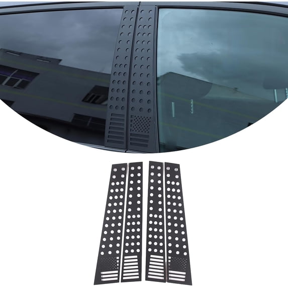 TINKI For Honda Pilot 2016-2022,Honeycomb Decorative Panel,Door Centerpillar Window Honeycomb Decorative Panel Car Accessories