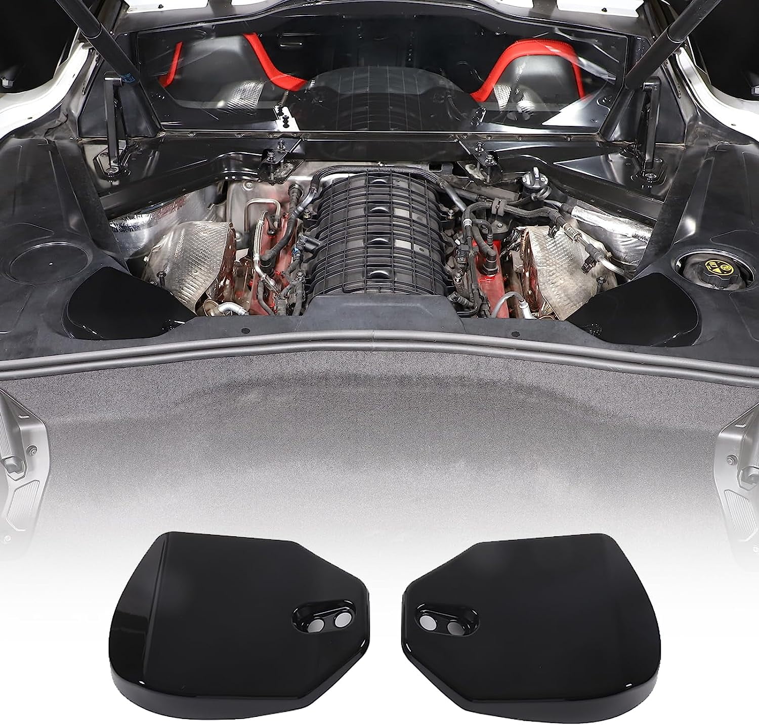 TINKI Front Strut Tower Cover Compatible with Chevrolet Corvette C8 ...