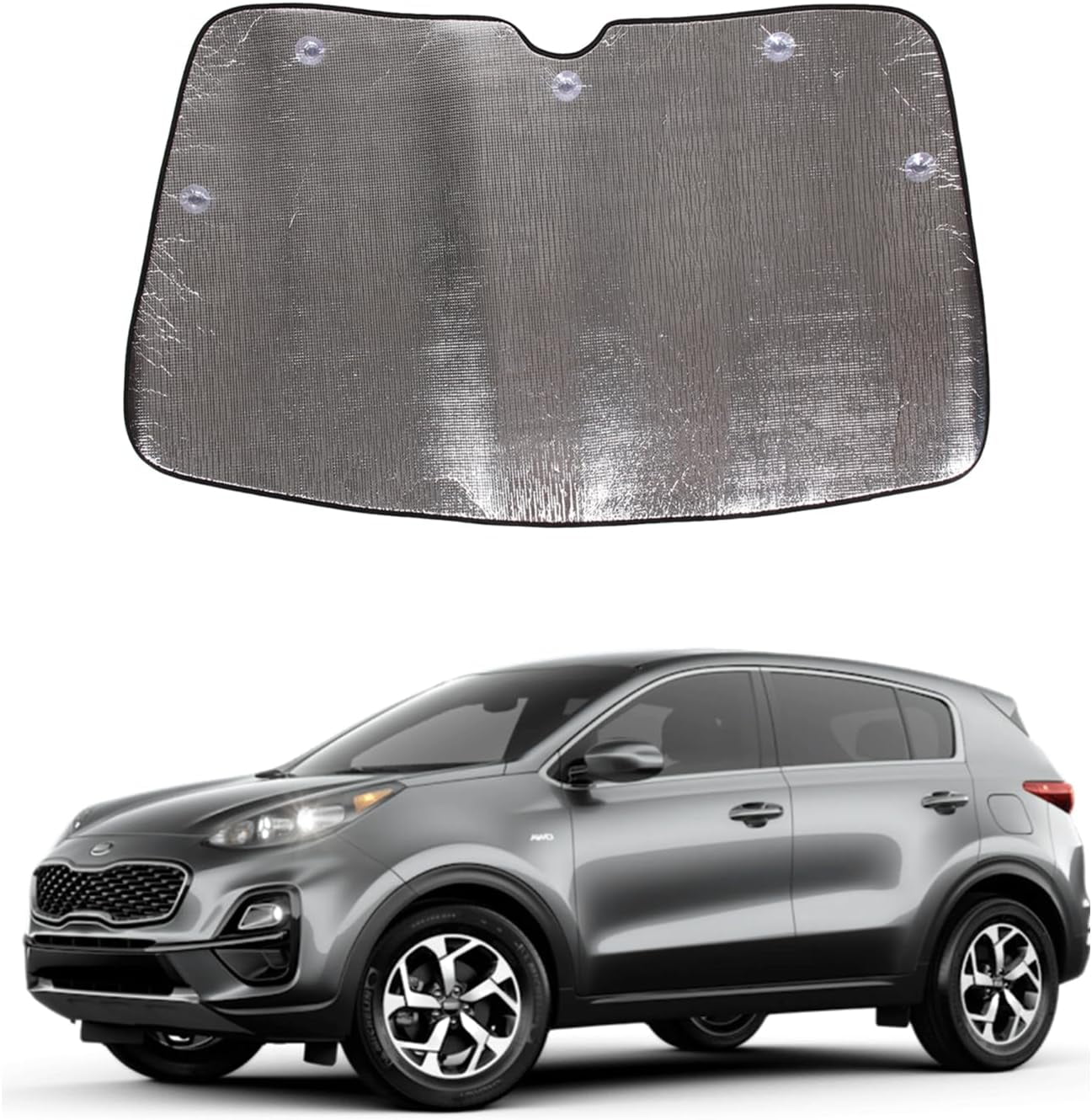 TINKI Front Windshield Sunshade for Kia Sportage 20112022, Front Window Sun Shade, Foldable