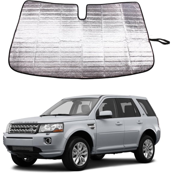 TINKI Front Windshield Sunshade for LR Freelander 2 2007-2015, Front Window Sun Shade, Foldable Reflective Sun Visor, Screen Shield Cover UV Blocker Protector HeatShield
