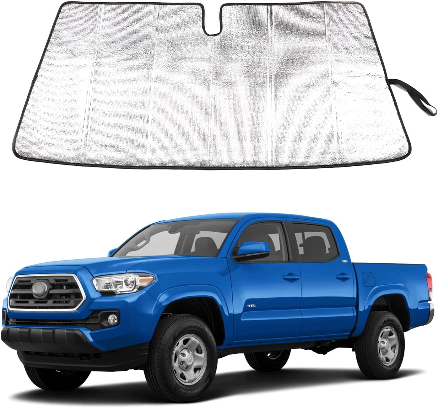 Reflective Car Sun Protector Accordion Fold Windshield Sun Shade - Silver Reflective Sunshade For Most Cars, 51x24 Inches Side In Or Out - Foto 9