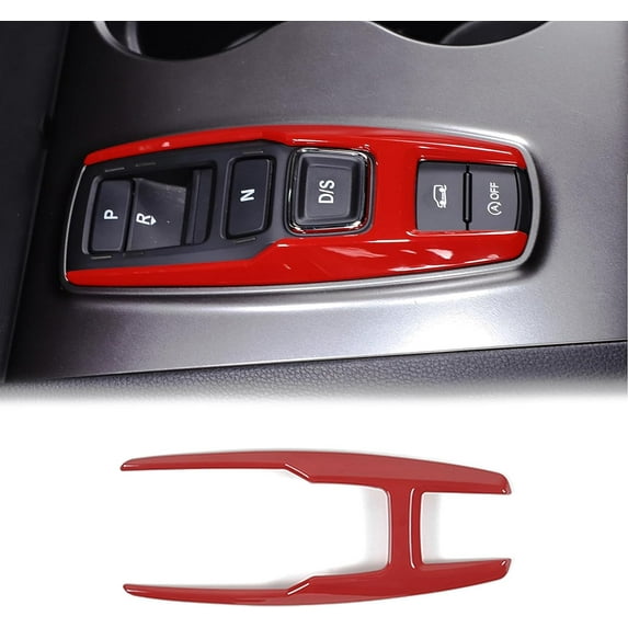 TINKI Gear Shift Button Frame Trim for Honda Pilot 2016-2022/ Ridgeline 2020-2023/ Passport 2019-2023, ABS Material Car Gear Shifter Button Panel Cover Decoration Accessories