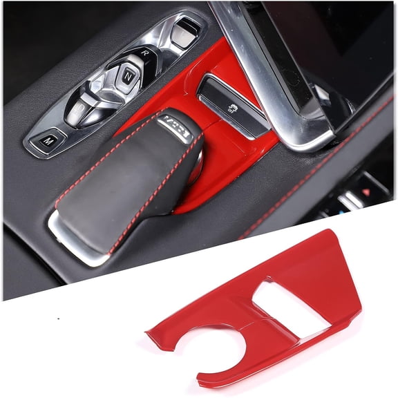 TINKI Gear Shift Panel ESP Anti Slip Switch Panel Trim Cover Compatible with Chevrolet Corvette C8 2020-2023, ABS Center Console Gears Base Panel Cover