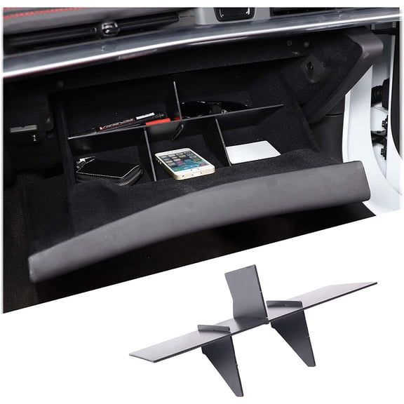 TINKI Glove Box Dividers Organizer Fit for Chevrolet Corvette C8 2020-2023, Glove Box Organizer, Center Console Interior Storage box, Insert Box ABS Secondary Storage