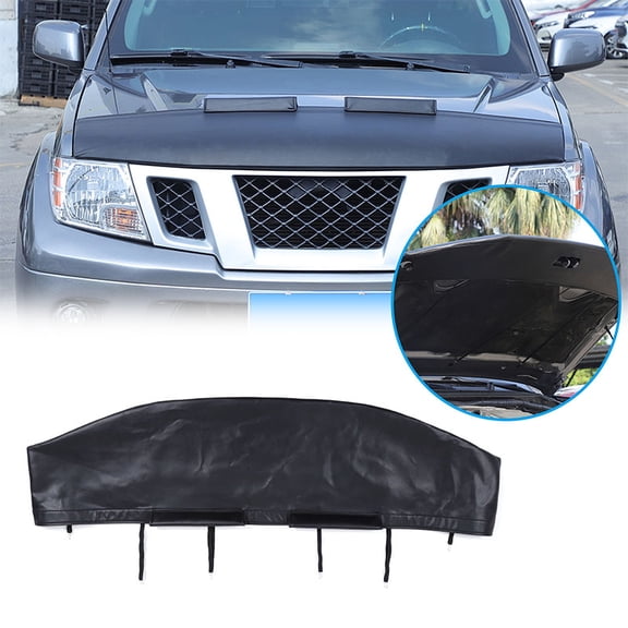 TINKI Hood Protector Compatible with 2013-2021 Nissan Frontier Deflector Upgraded Leather Shield Hood Deflector Replacement Car Modification Accessories 1PCS