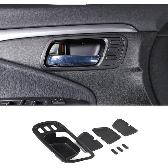 TINKI Inner Door Handle Bowl Cover Trim for Honda Pilot 2016-2022, 4PCS, ABS