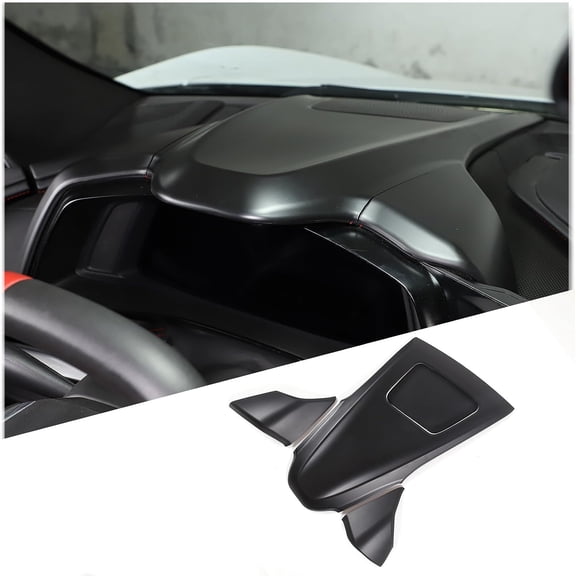 TINKI Interior Upper Dash Instrument Panel Cover Fit for Chevrolet Corvette C8 Stingray 2020-2023, ABS Center Console Upper Dash Board Trim Frame Decorative