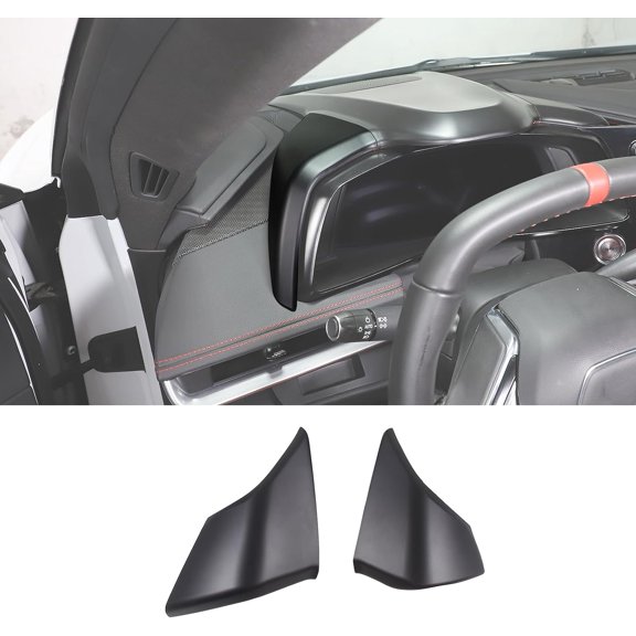 TINKI Interior Upper Dash Instrument Panel Cover Fit for Chevrolet Corvette C8 Stingray 2020-2023, ABS Center Console Upper Dash Board Trim Frame Decorative