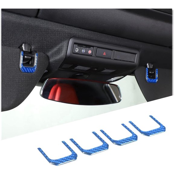 TINKI Real Carbon Fiber Car Sun Visor Panel Trim Sticker Compatible with Chevrolet Corvette C8 C7 2014-2026 Car Visor Makeup Mirror Panel Sticker Accessories