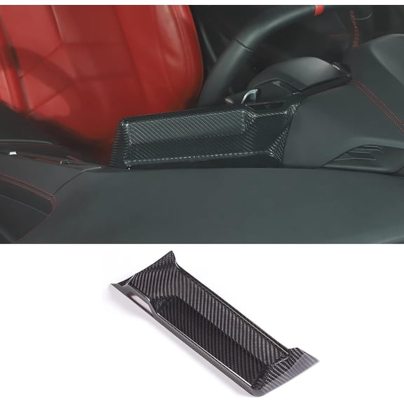 TINKI  Real Carbon Fiber Center Console Navigation Screen Back Cover Compatible with Chevrolet Corvette C8 Stingray 2020-2023, Interior Center Display Rear Trim Cover