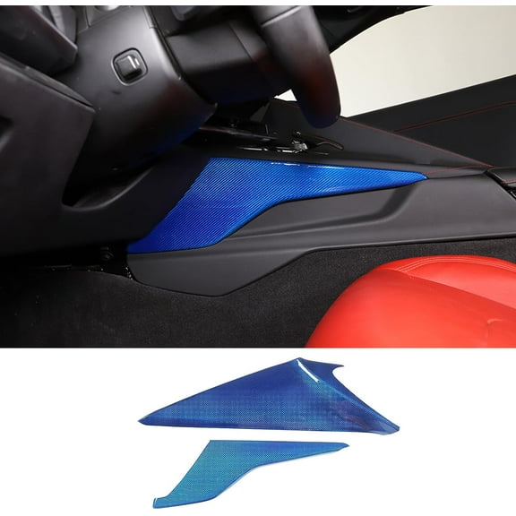 TINKI Real Carbon Fiber Center Console Side Panel Trim Cover Compatible with Chevrolet Corvette C8 Stingray 2020-2023, Driver Side Panel Trim, Co-Pilot Side Center Console Cover Kit