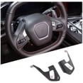 thumbnail image 1 of TINKI Real Carbon Fiber Steering Wheel Button Frame Fit for Chevrolet Corvette C8 Stingray 2020-2023, Auto Steering Wheel Button Panel Protection Frame Molding Cover, 1 of 1