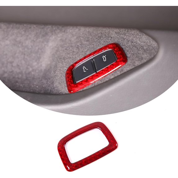 TINKI Real Carbon Fiber Trunk Switch Button Cover Trims Compatible with Chevrolet Corvette C8 2020-2023, Inner Rear Trunk Switch Panel Trim Frame Accessories