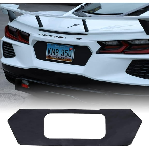 TINKI Rear License Frame Sticker Compatible with Corvette C8 Stingray2020-2023, License Plate Frame Decorative Decal Accessories