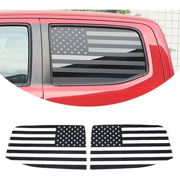 TINKI Rear Side Window American Flag Decals,Fit for Toyota Tacoma 2011 2012 2013 2014 2015 2016 2017 2018 2019 2020 2021 2022 Tailgate Side Window Sticker