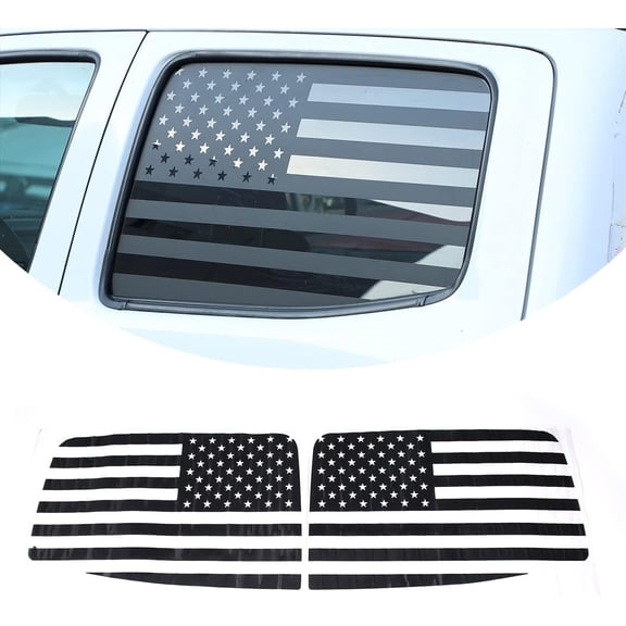 TINKI Rear Side Window American Flag Decals,Fit for Toyota Tacoma 2011 2012 2013 2014 2015 2016 2017 2018 2019 2020 2021 2022 Tailgate Side Window Sticker