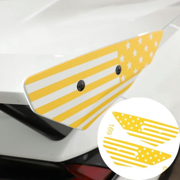 TINKI Rear Wing Side American Flag Decals Compatible with Chevrolet Corvette C8 2020-2023, Spoiler Side Panel Sticker, American Flag Rear Wing Decal Sticker