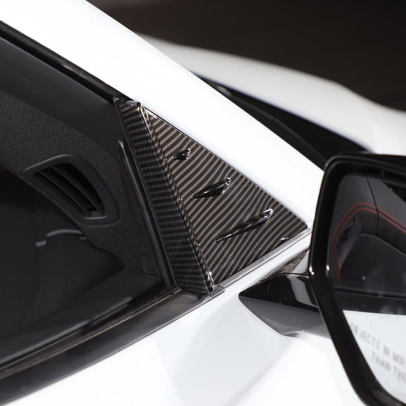 TINKI Rearview Mirror Side Spoiler Trim Cover Compatible with Chevrolet Corvette C8 2020-2023, Channel The Car Air, Reduce The Wind Noise Inside The Car