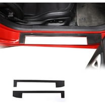 TINKI Soft Carbon Fiber Interior Door Sill Trim Stickers Cover Fits For Chevrolet Corvette C7 2014-2019 Car Door Sill Protector Scuff Plate Cover,Door Entry Guard Decorative