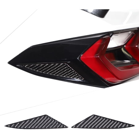 TINKI Soft Carbon Fiber Rear Tail Light Lamp Trim Sticker Compatible with Chevrolet Corvette C8 2020-2023, Rear Tail Lamp Side Panel Decorative Protection Trim