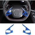 thumbnail image 1 of TINKI Soft Carbon Fiber Steering Wheel Button Cover Sticker Fit for Chevrolet Corvette C8 2020-2023, Car Steering Wheel Panel Protection Frame Molding Sticker Trim, 1 of 14