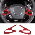 thumbnail image 1 of TINKI Soft Carbon Fiber Steering Wheel Button Cover Sticker Fit for Chevrolet Corvette C8 2020-2023, Car Steering Wheel Panel Protection Frame Molding Sticker Trim, 1 of 14