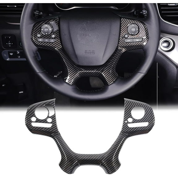 TINKI Steering Wheel Cover Trim for Honda Pilot 2019-2022/ Honda Passport 2019-2023 Elite, ABS Material Car Steering Wheel Button Frame Decoration Protector Accessories